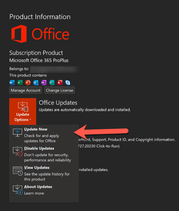 Überprüfen Sie Ihre PowerPoint-Windows-Version