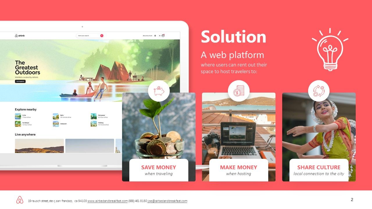 Airbnb's Branded Presentation Slide