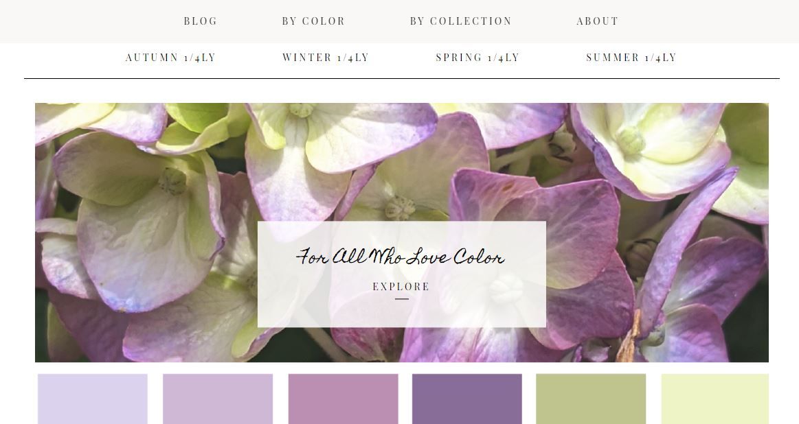 Design-seed website for color inspiration