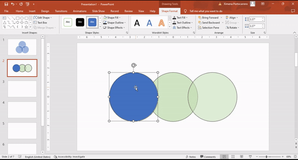 1814 Business Ppt Diagram Four Squares Venn Diagram Powerpoint