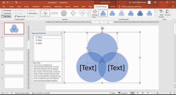 How to make a Venn diagram in PowerPoint with SmartArt