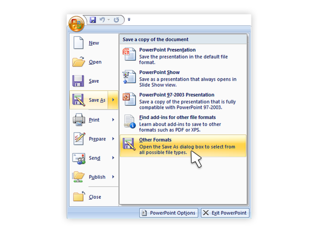 how to change the size of a powerpoint slide 2003