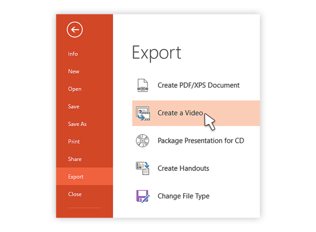 convert powerpoint to movie file