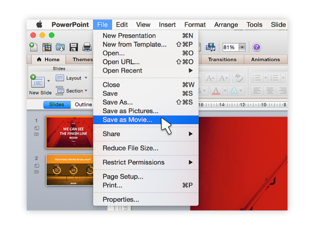 powerpoint setup for the mac