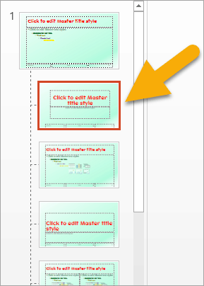 Editing the title slide layout to not show the changes done in master slide