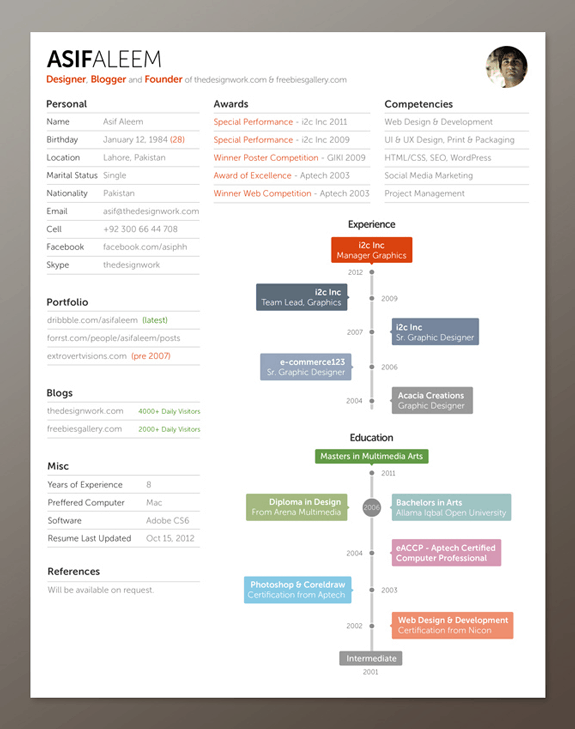 infographic resume template ppt