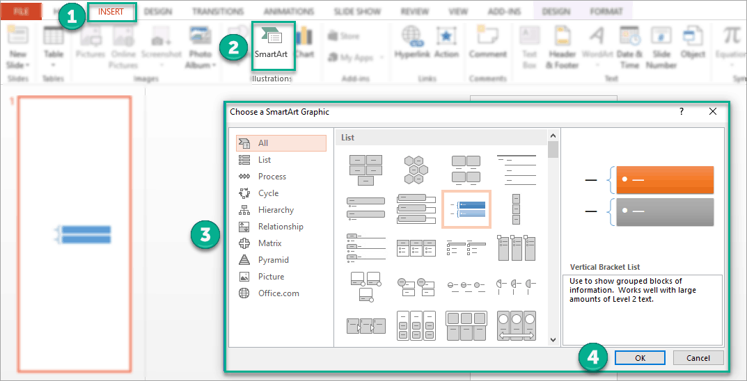 infographic powerpoint showing numbers