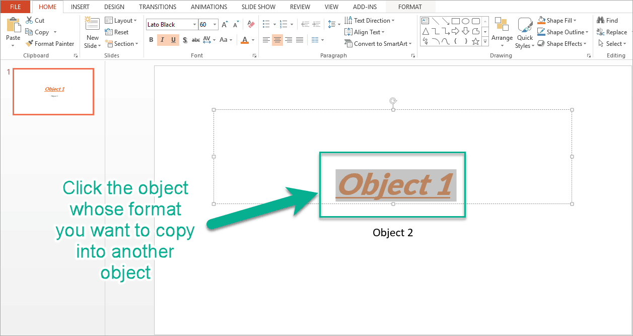Format Painter in PowerPoint