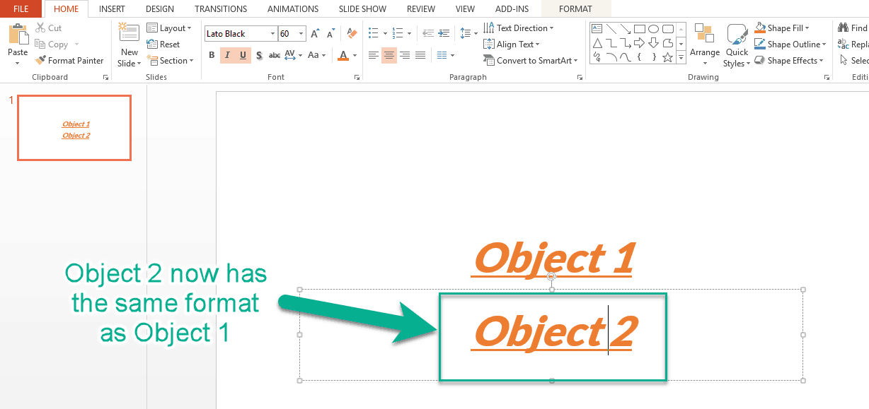 Format Painter in PowerPoint