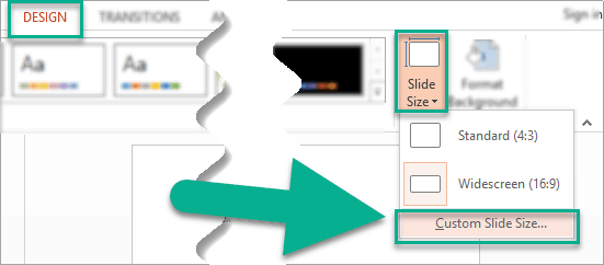 How to change your PowerPoint or PPT slide dimensions for your infographic.