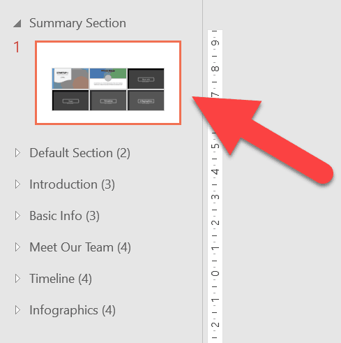 PowerPoint has automatically added a Summary Section to my PowerPoint file