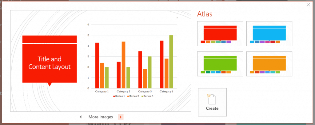 free atlas ppt template - title and content layout