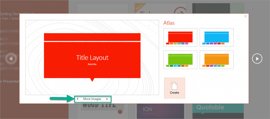 free atlas ppt template - title layout