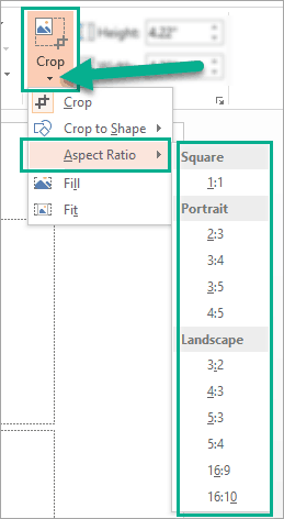 How to crop an image to a common aspect ratio in PowerPoint