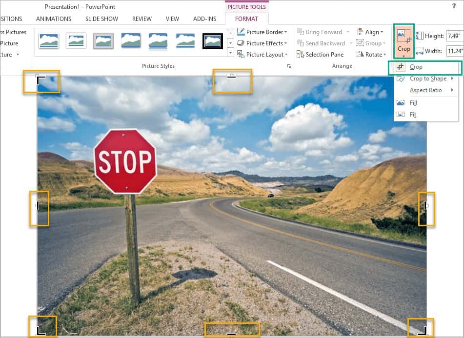 How to do a simple crop in PowerPoint