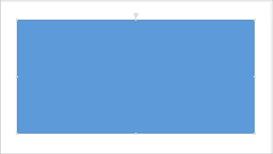 Placeholder rectangle shape that will be formatted later to insert an image on PowerPoint