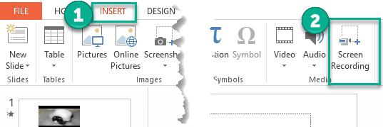 How to insert a video from a screen recording in PowerPoint