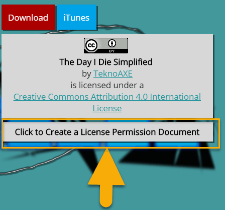Download links and license permission document creator on TeknoAxe