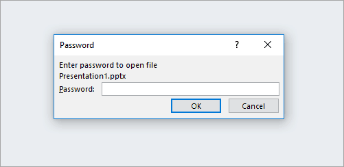 You will need to enter your password every time you open the encrypted PowerPoint file