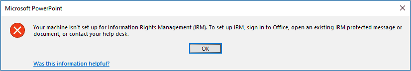 You need to have Windows Right Management installed to use the Restrict Access option