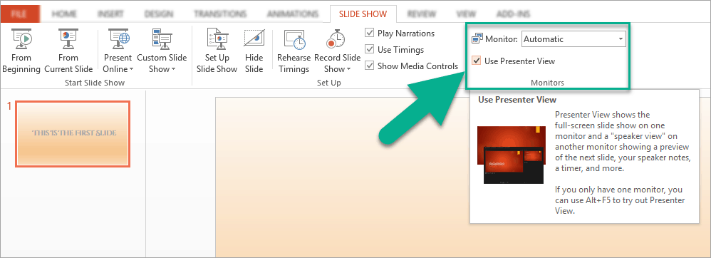 add speaker notes in powerpoint