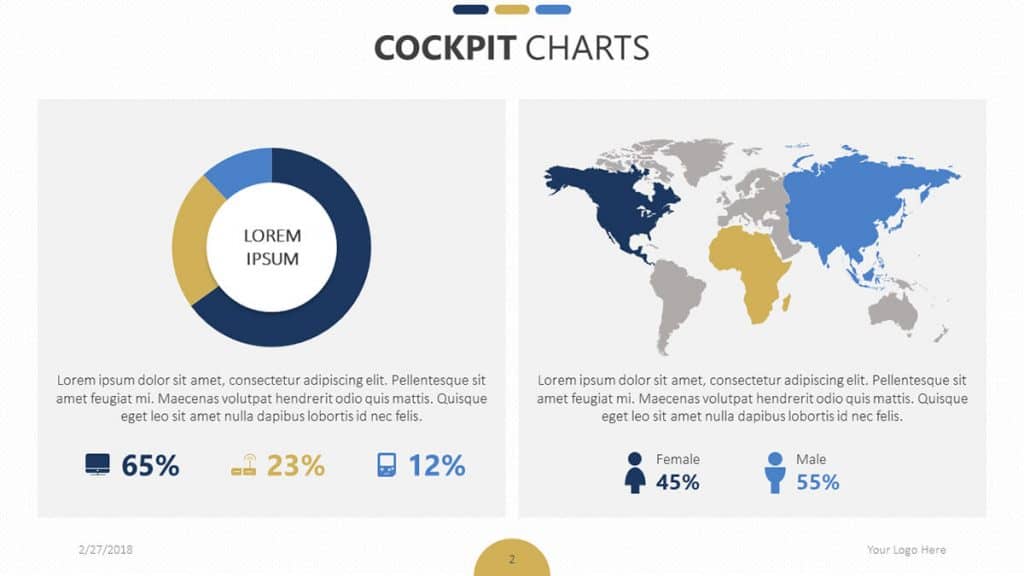 Corporate Conference Presentation Templates - cockpit charts template