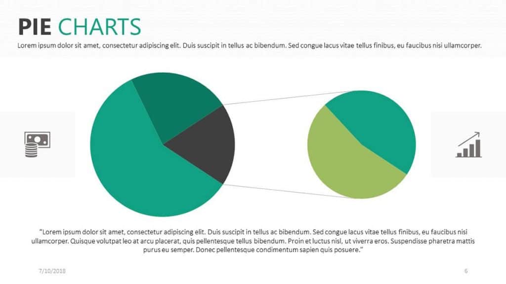 PowerPoint pie chart template you can use for free - Tables PowerPoint Template Pack from 24Slides