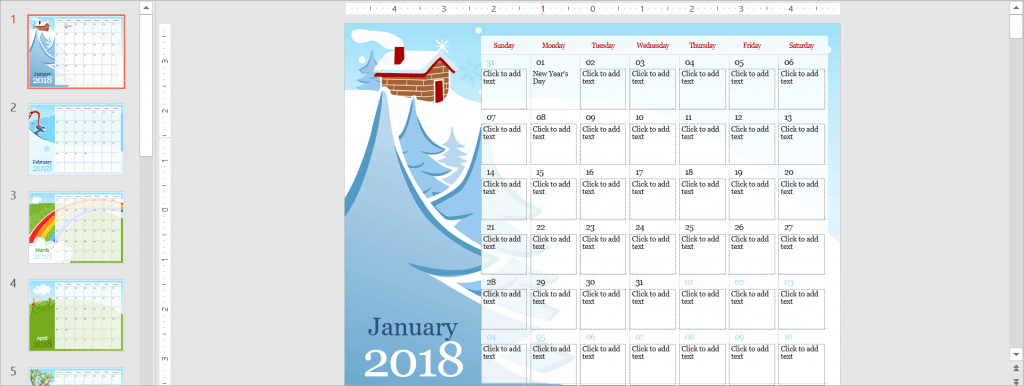 calendar powerpoint template