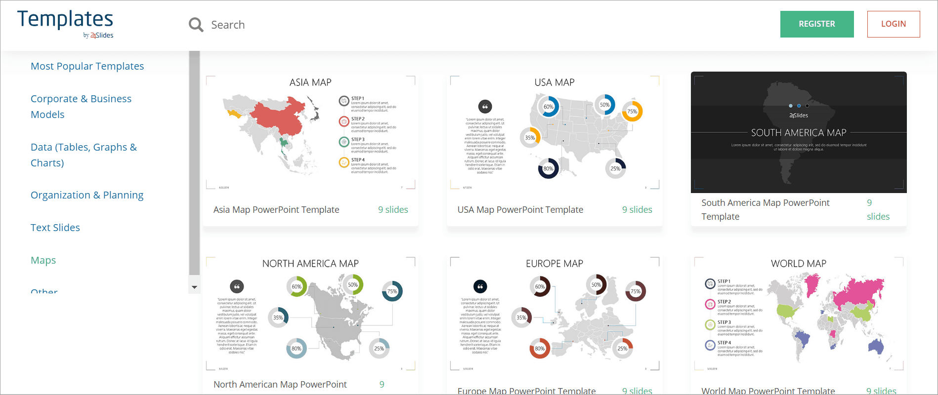 Free Maps Templates for PowerPoint by 24Slides.com 