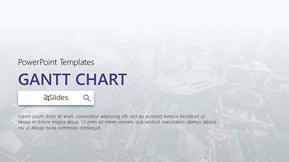 Corporate Gantt chart template cover slide