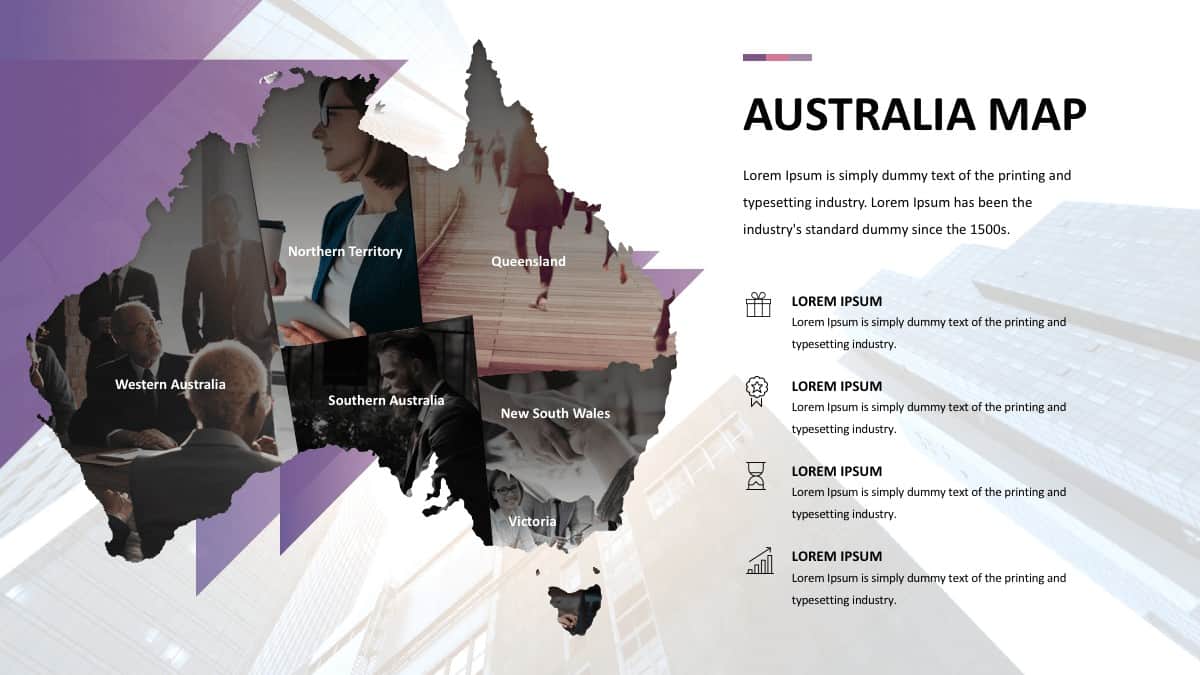 Australia maps powerpoint template