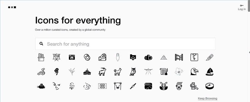 free presentation icons PPT template from noun project