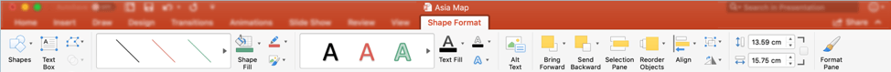 Edit and format ungrouped elements in maps PPT templates