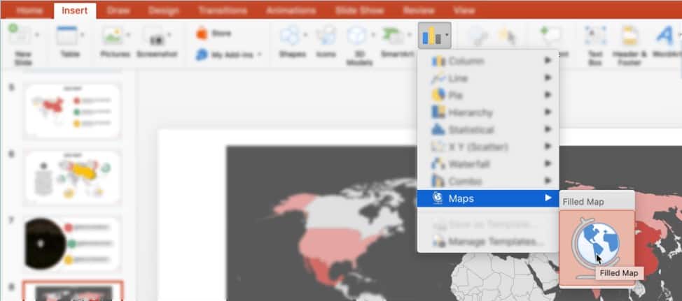 How to create maps on PowerPoint
