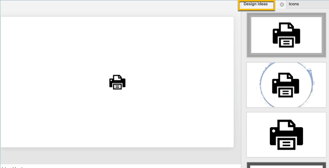 design ideas tab in PowerPoint