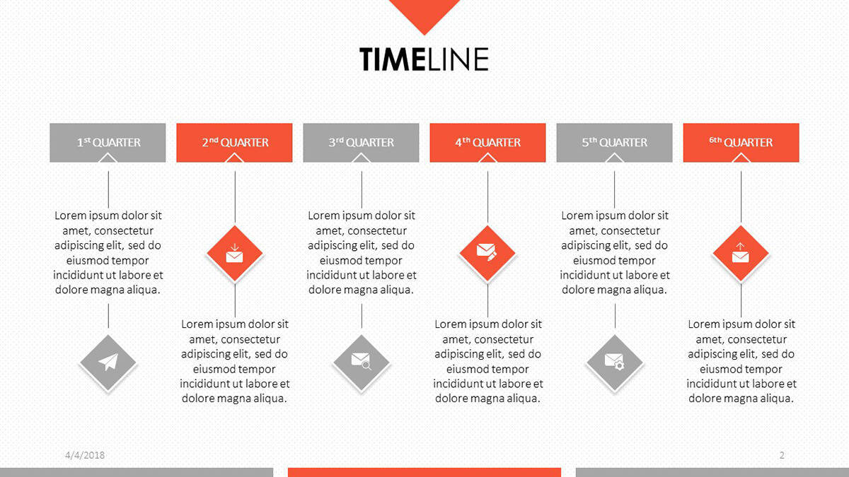 Quarterly Timeline Slide included in •Timeline Presentation Templates pack