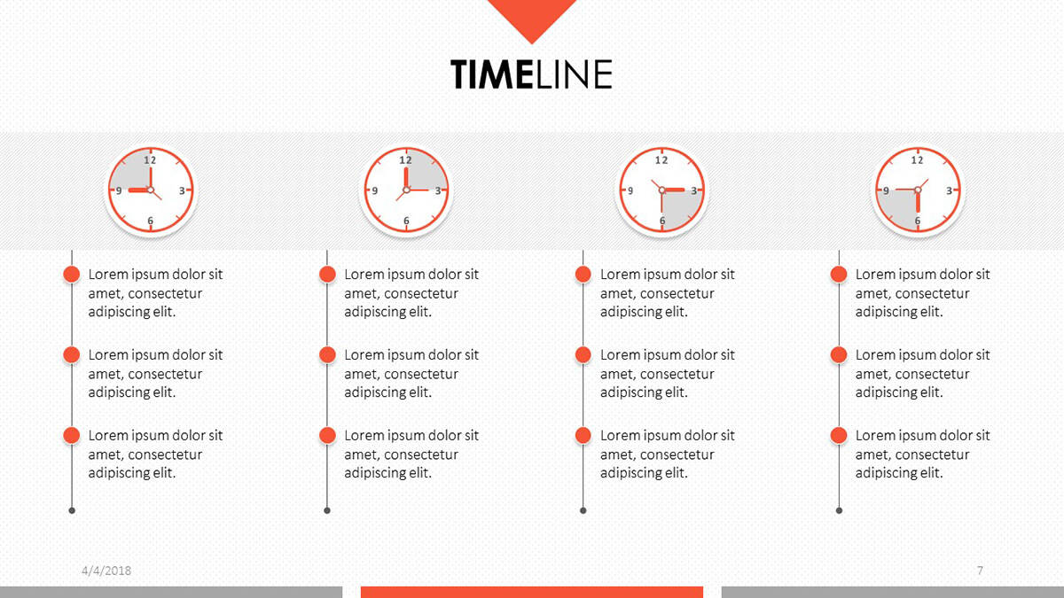 The Goals Accomplishment Bullet points Timeline Slide