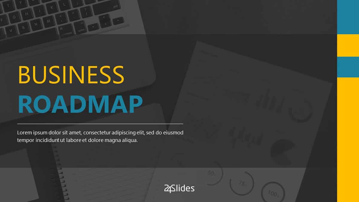 Cover slide of Business Roadmap PowerPoint template pack