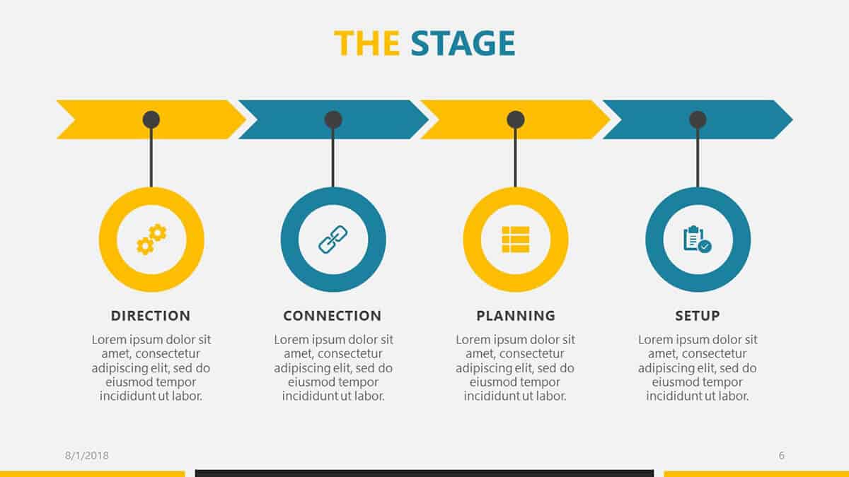 The stage slide of the Business Roadmap PowerPoint Template pack from 24Slides