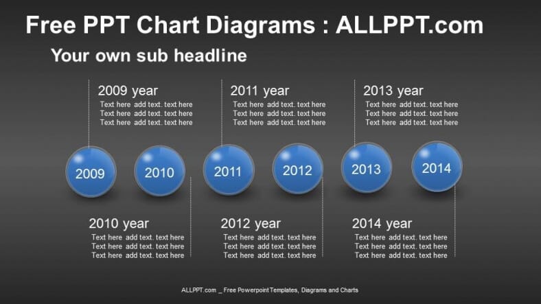 Spheres Timeline PPT Diagrams from AllPPT