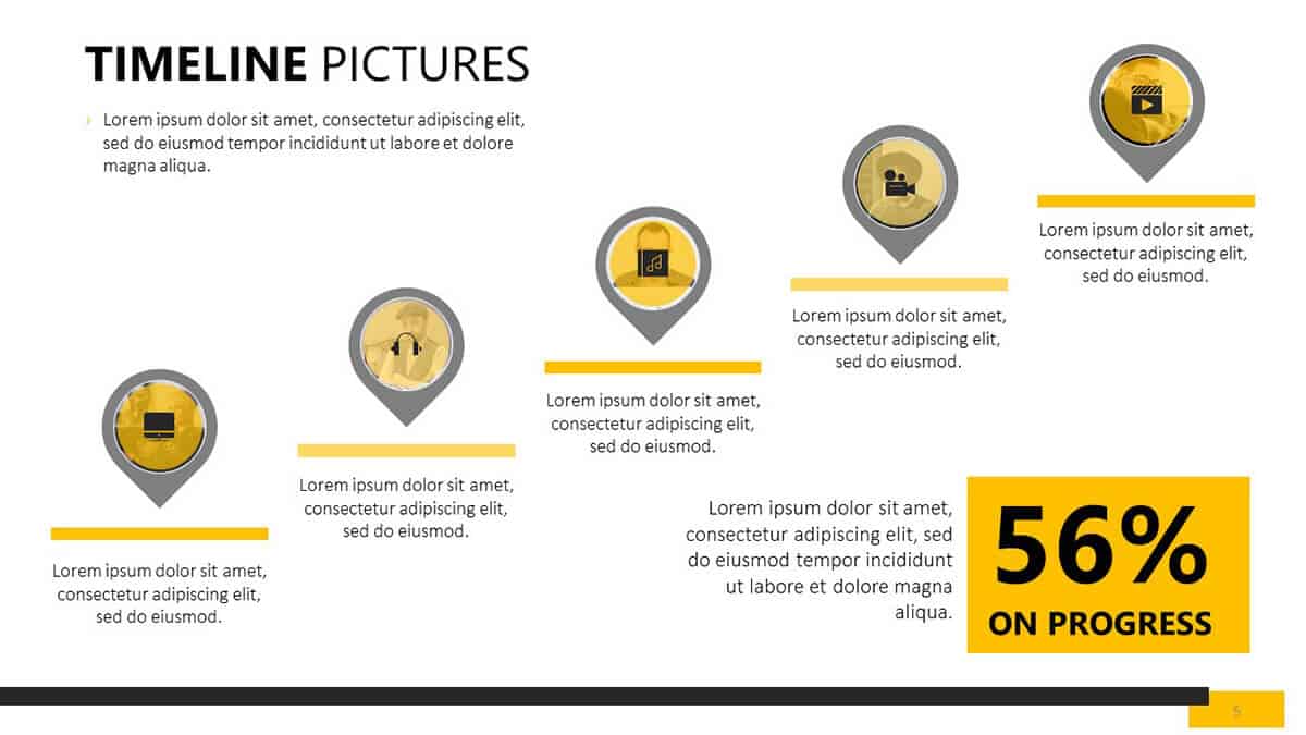 The Step up Process Slide of Timeline Pictures Template Pack 