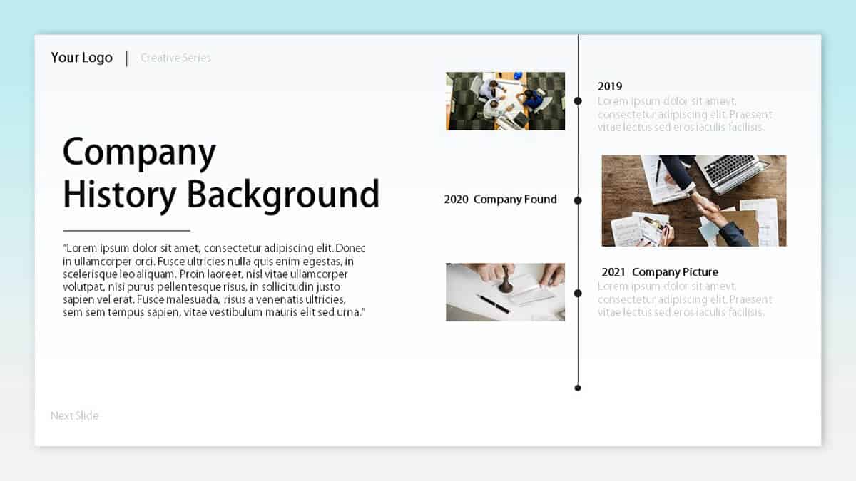 company history timeline template
