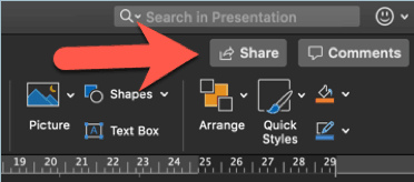 how to share ppt file directly on powerpoint on mac