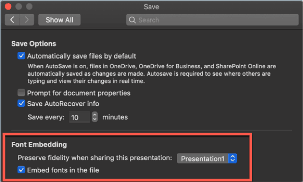 save for mac and pc in powerpoint