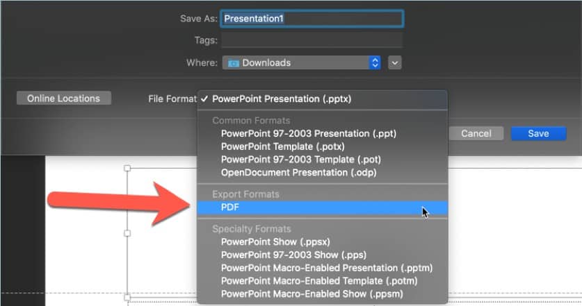 how to save a powerpoint template mac