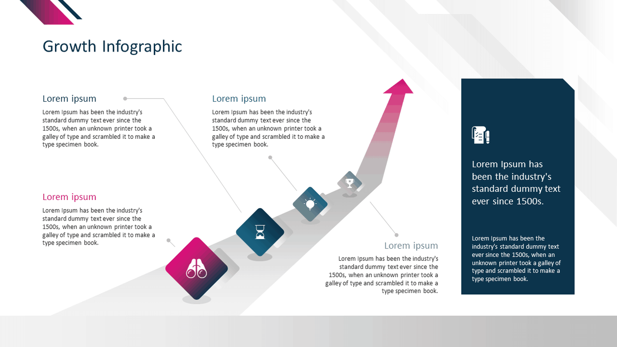 Corporate PowerPoint Template: Growth Infographic slide
