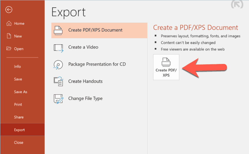 how to export PPT to PDF on windows
