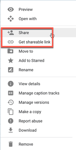 how to share a link to your PPT on Google Drive
