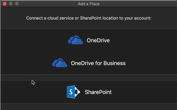 add sharepoint to onedrive mac