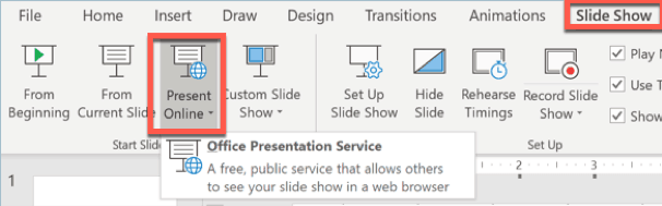 using the office presentation service in windows